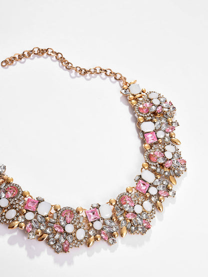 Silver Plated Designer Stone Necklace