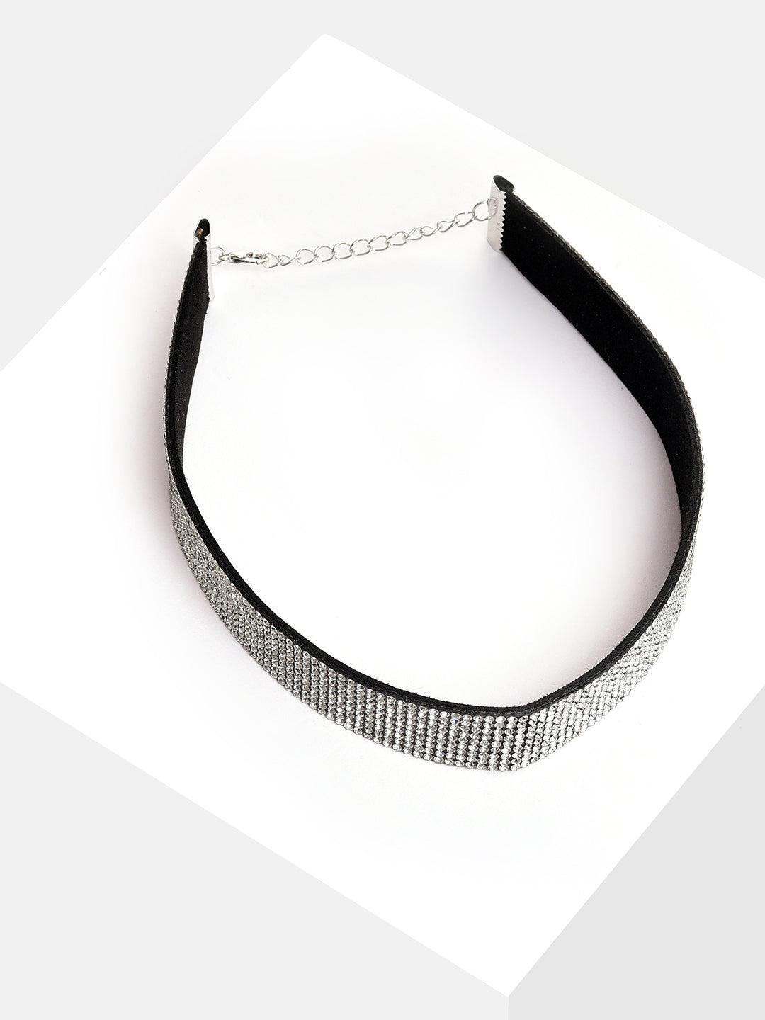 Silver Plated Designer Stone Necklace