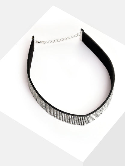 Silver Plated Designer Stone Necklace