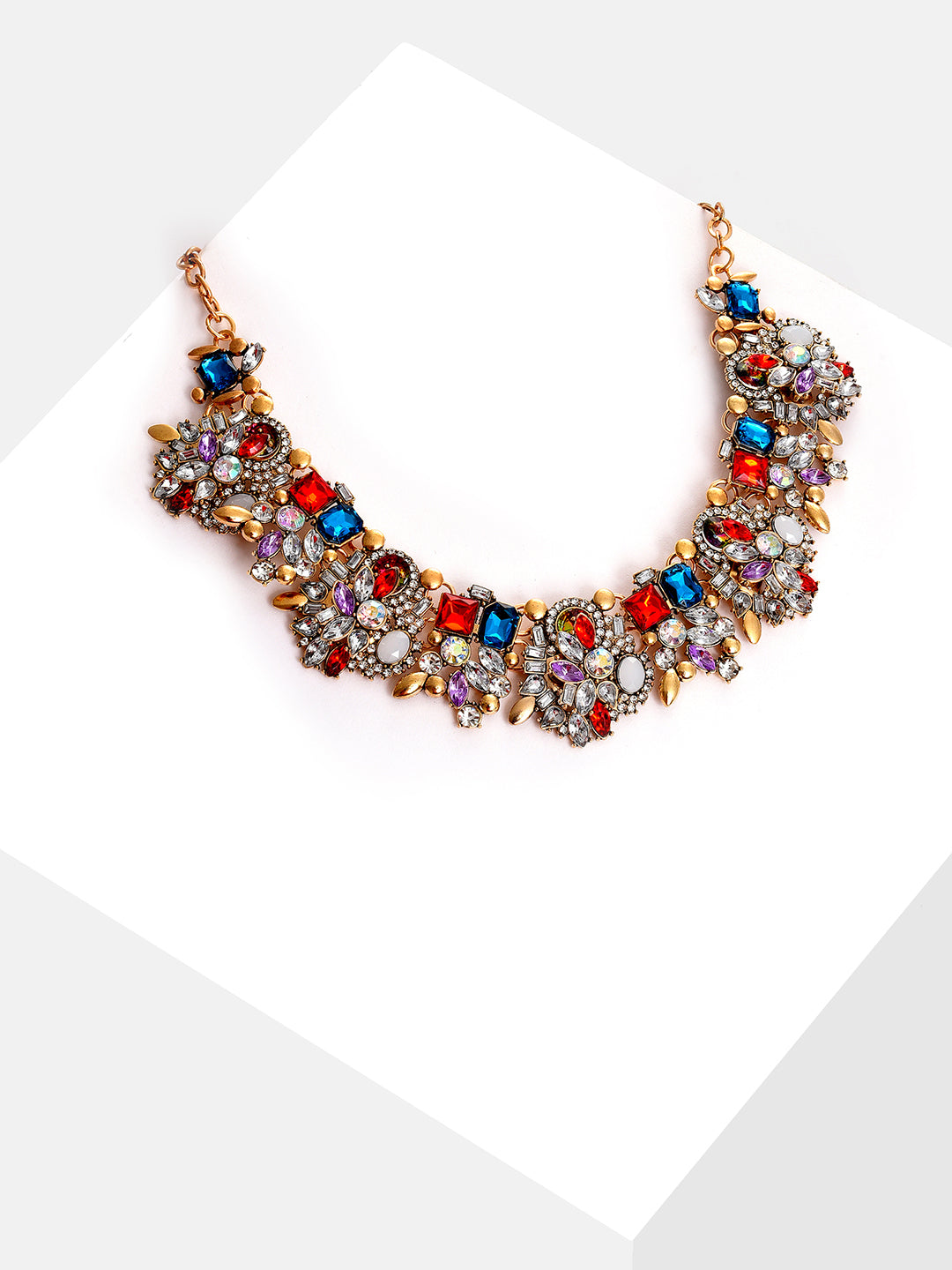 Gold Plated Designer Stone Necklace