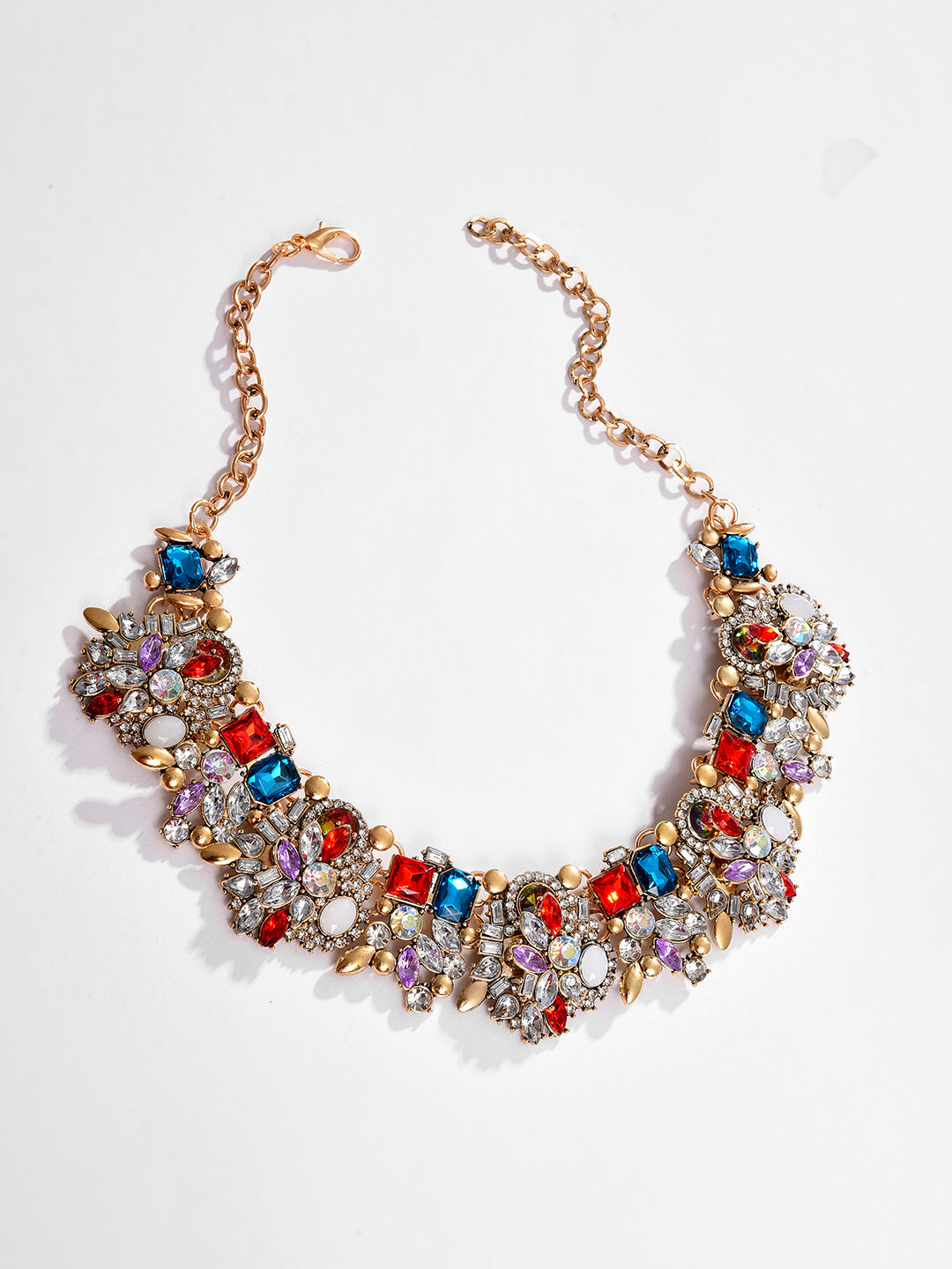 Gold Plated Designer Stone Necklace
