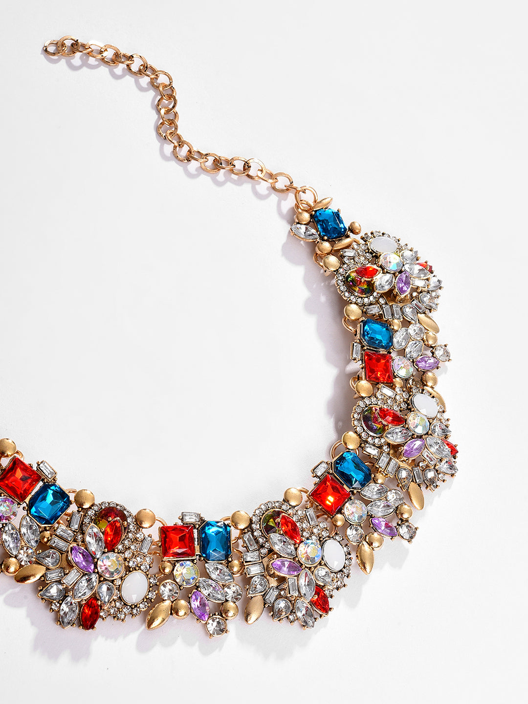 Gold Plated Designer Stone Necklace