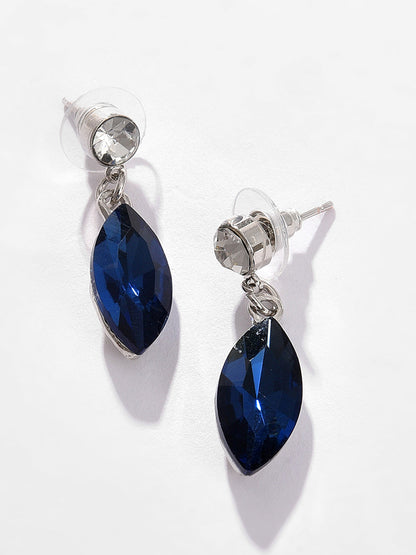 Silver Plated Designer Stone Necklace and Earring Set