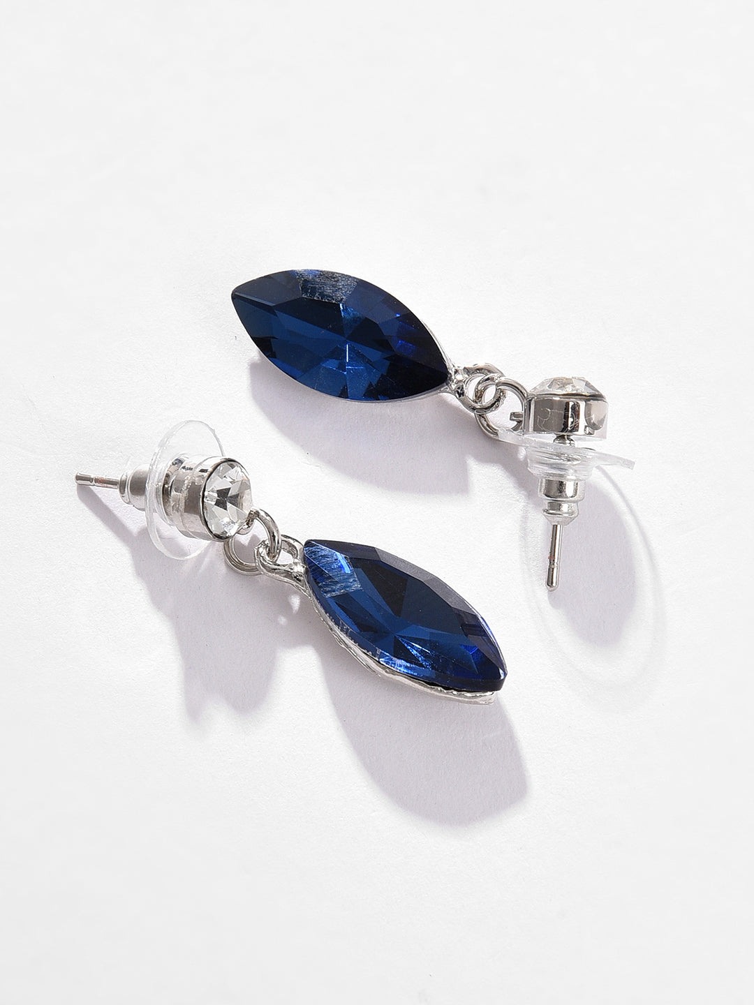 Silver Plated Designer Stone Necklace and Earring Set
