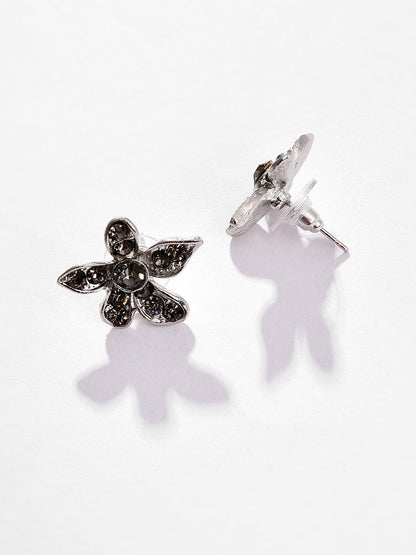 Silver Plated Designer Stone Necklace and Earring Set