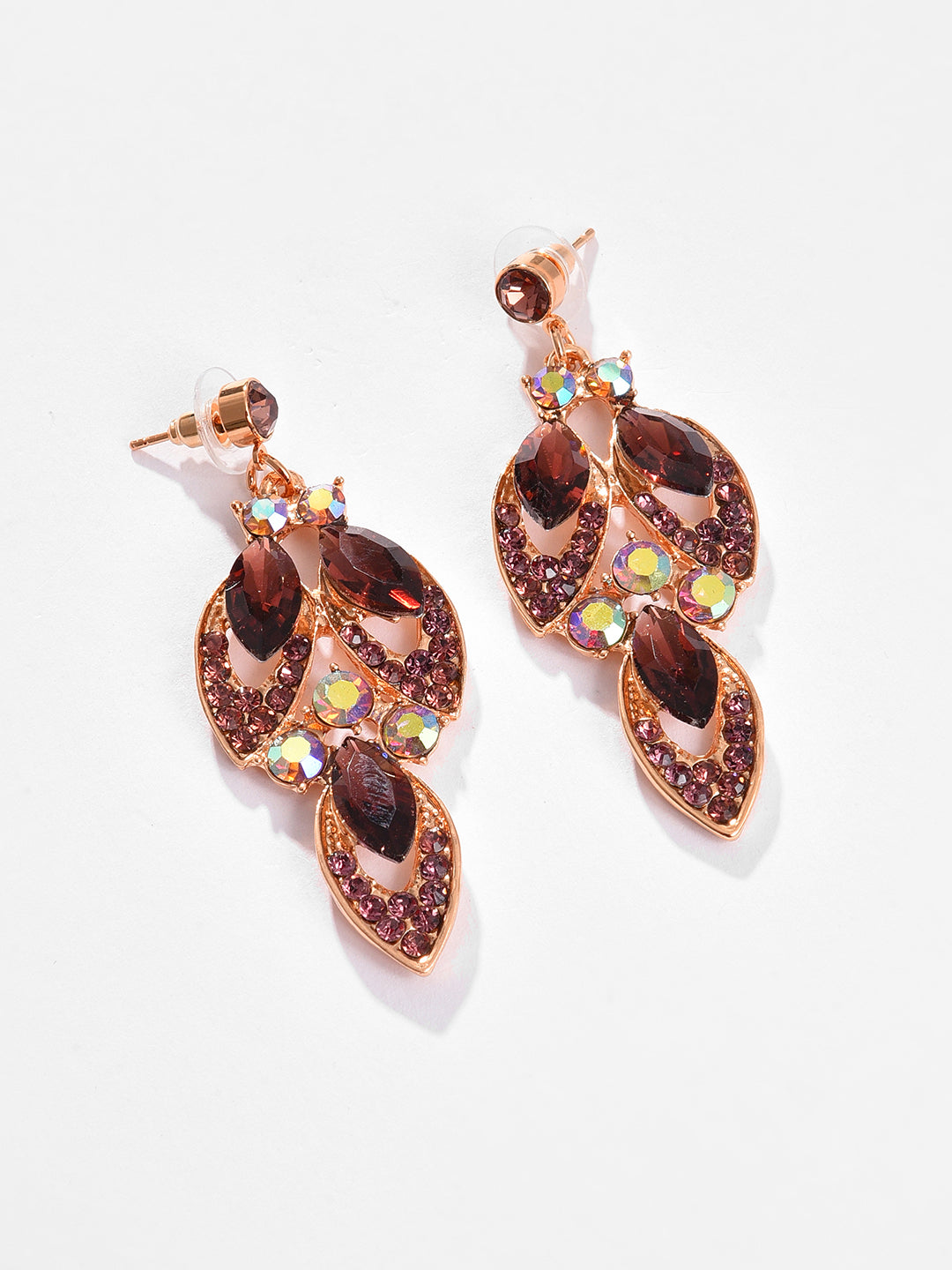 Gold Plated Designer Stone Necklace and Earring Set