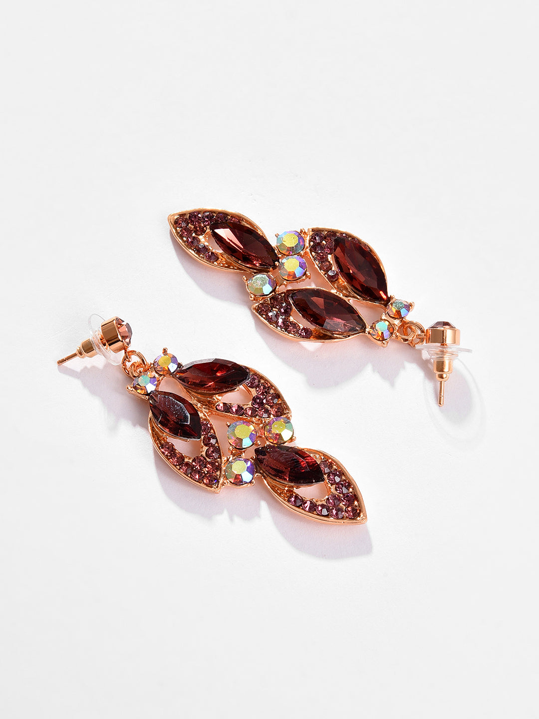 Gold Plated Designer Stone Necklace and Earring Set