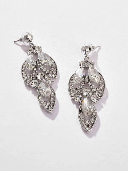 Silver Plated Designer Stone Necklace and Earring Set