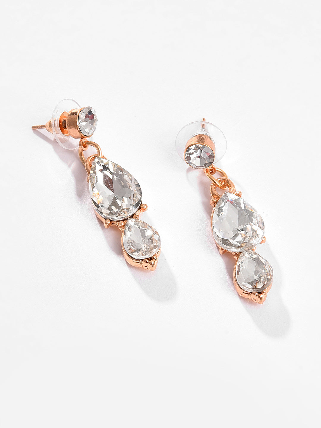 Silver Plated Designer Stone Necklace and Earring Set