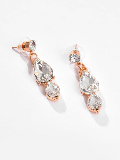 Silver Plated Designer Stone Necklace and Earring Set