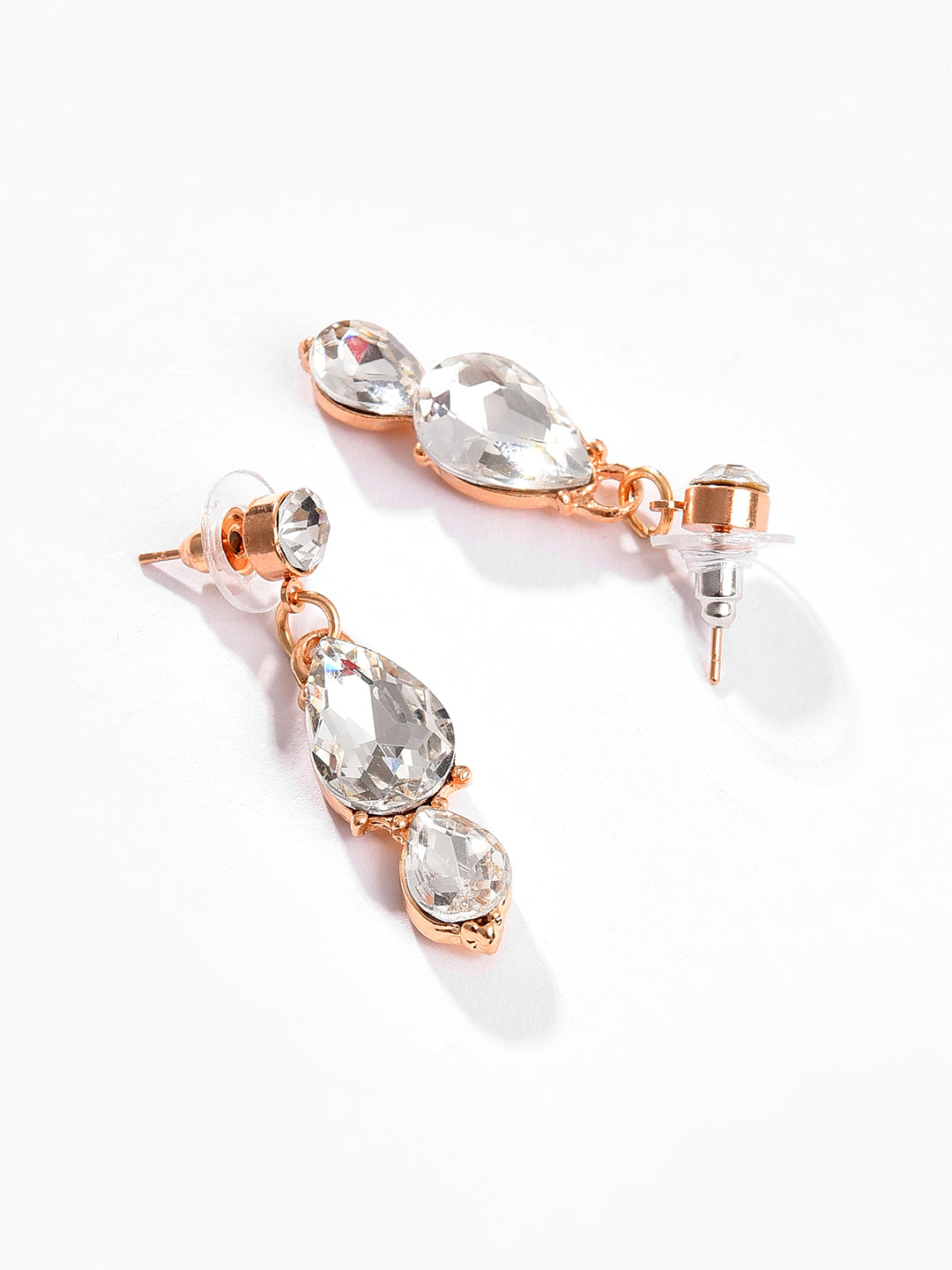 Silver Plated Designer Stone Necklace and Earring Set