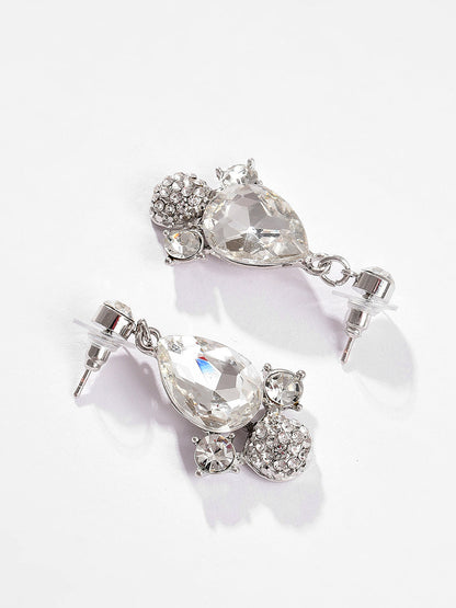 Silver Plated Designer Stone Necklace and Earring Set