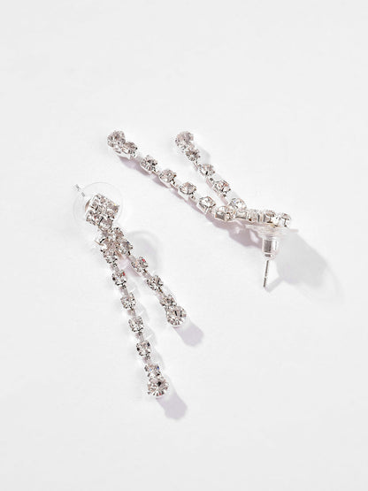 Silver Plated Designer Stone Necklace and Earring Set