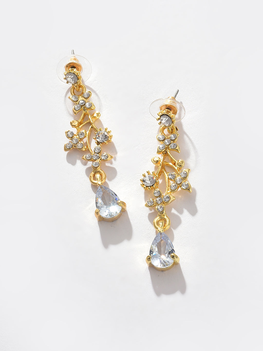 Gold Plated Designer Stone Necklace and Earring Set Jewellery Set