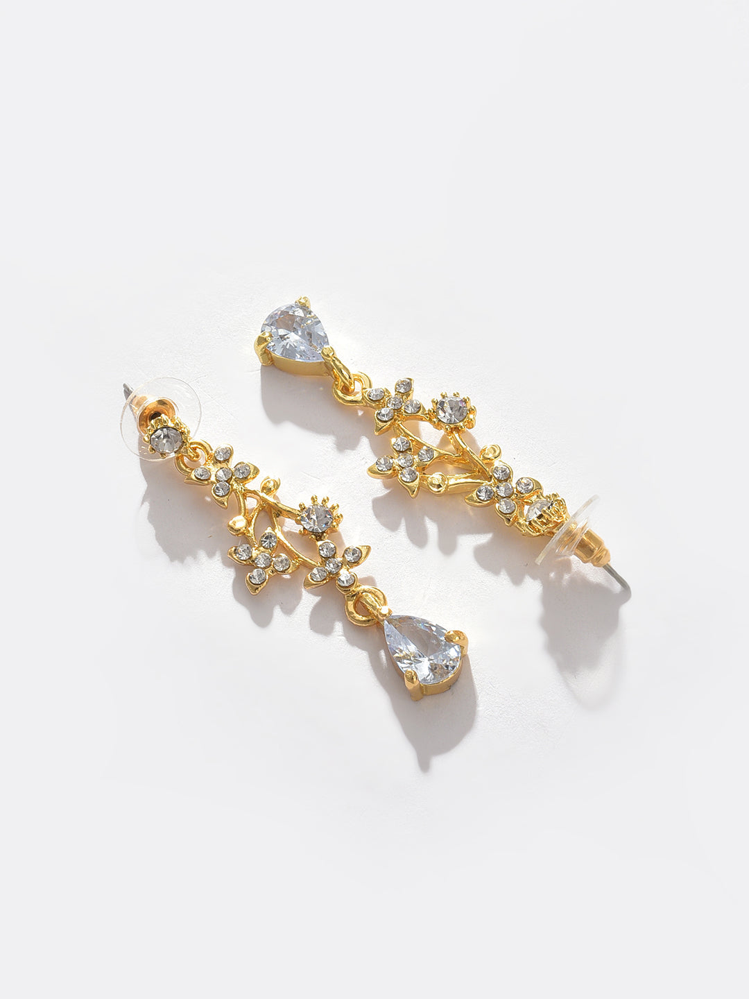 Gold Plated Designer Stone Necklace and Earring Set Jewellery Set