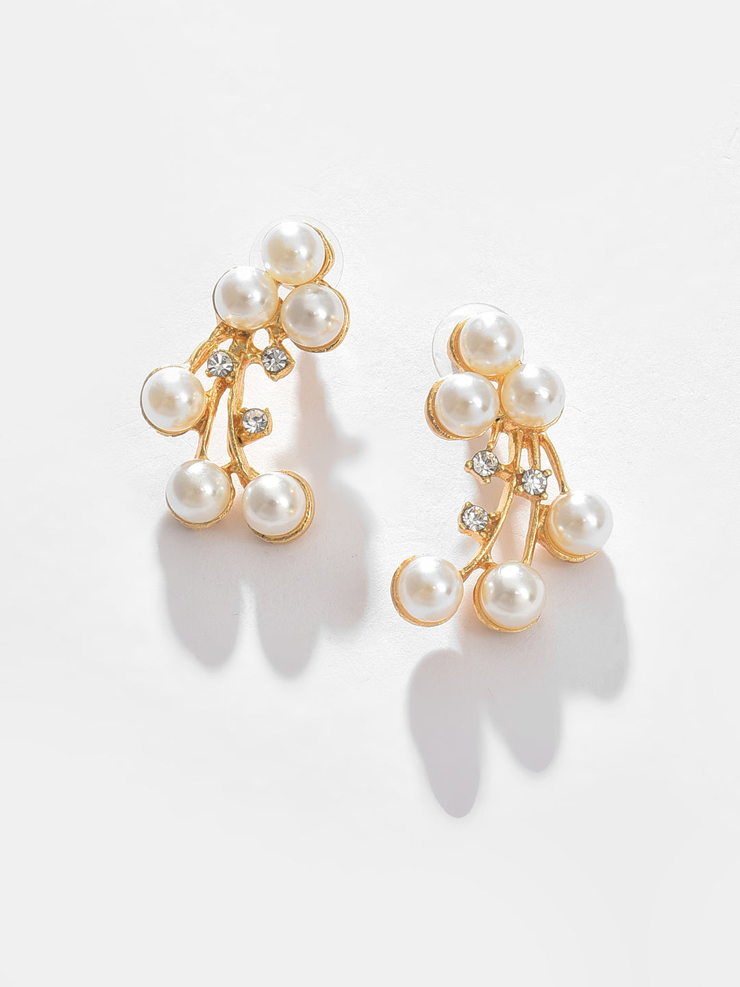 Gold Plated Pearl Necklace and Earring Set Jewellery Set
