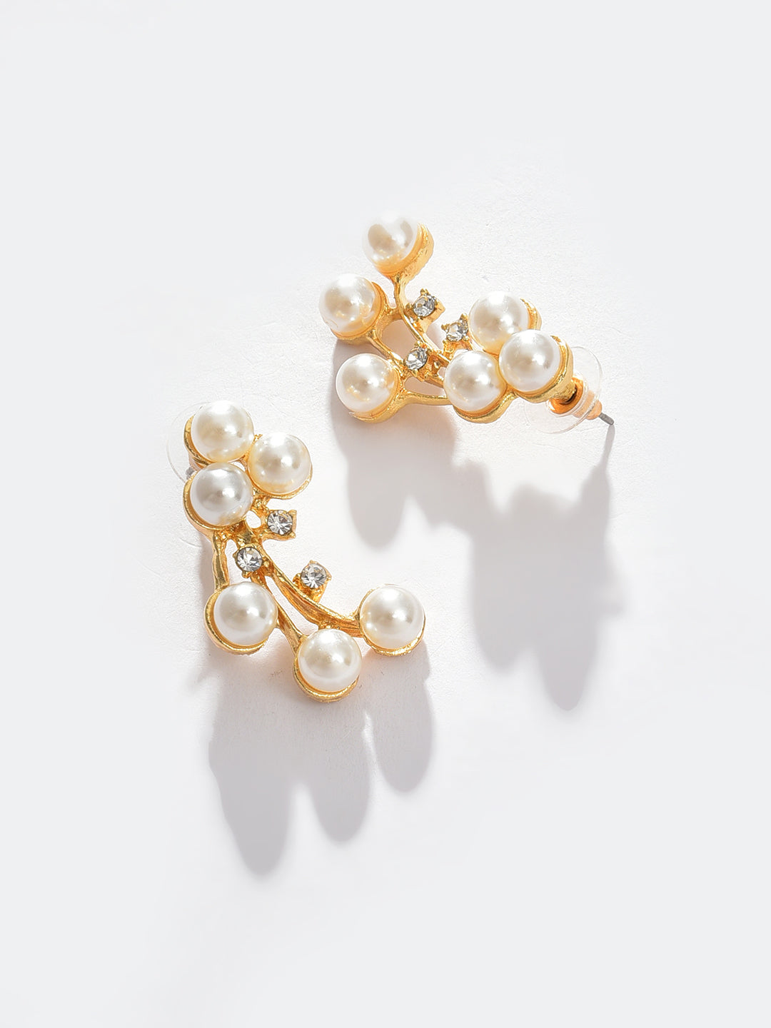 Gold Plated Pearl Necklace and Earring Set Jewellery Set