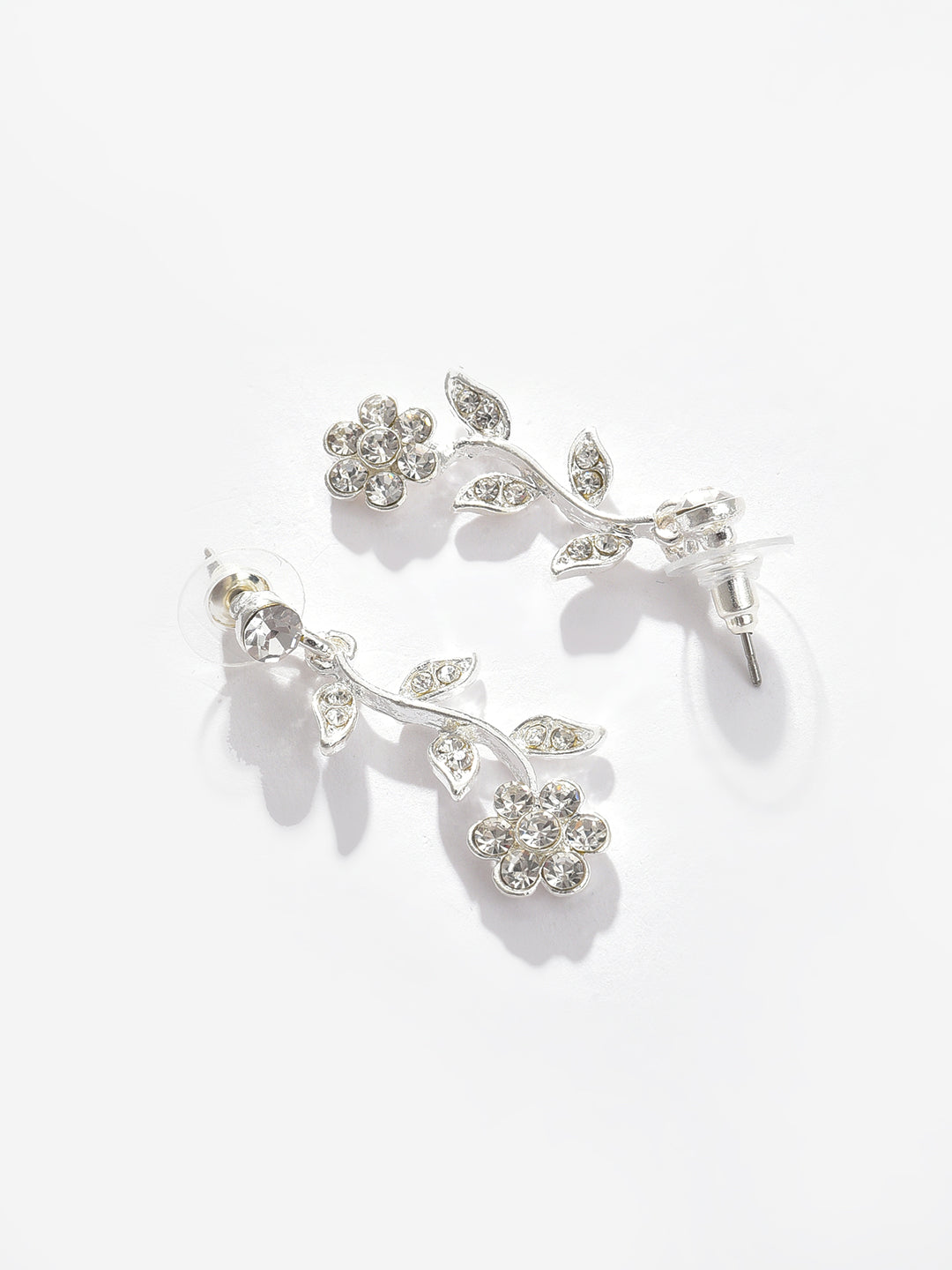 Silver Plated Designer Stone Necklace and Earring Set Jewellery Set