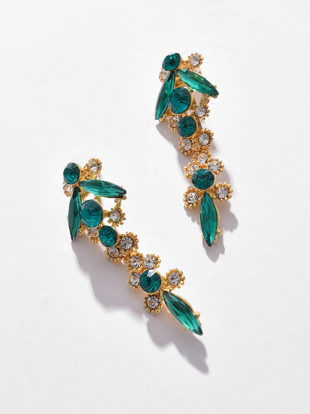 Gold Plated Designer Stone Necklace and Earring Set Jewellery Set