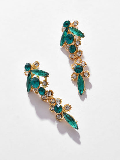 Gold Plated Designer Stone Necklace and Earring Set Jewellery Set