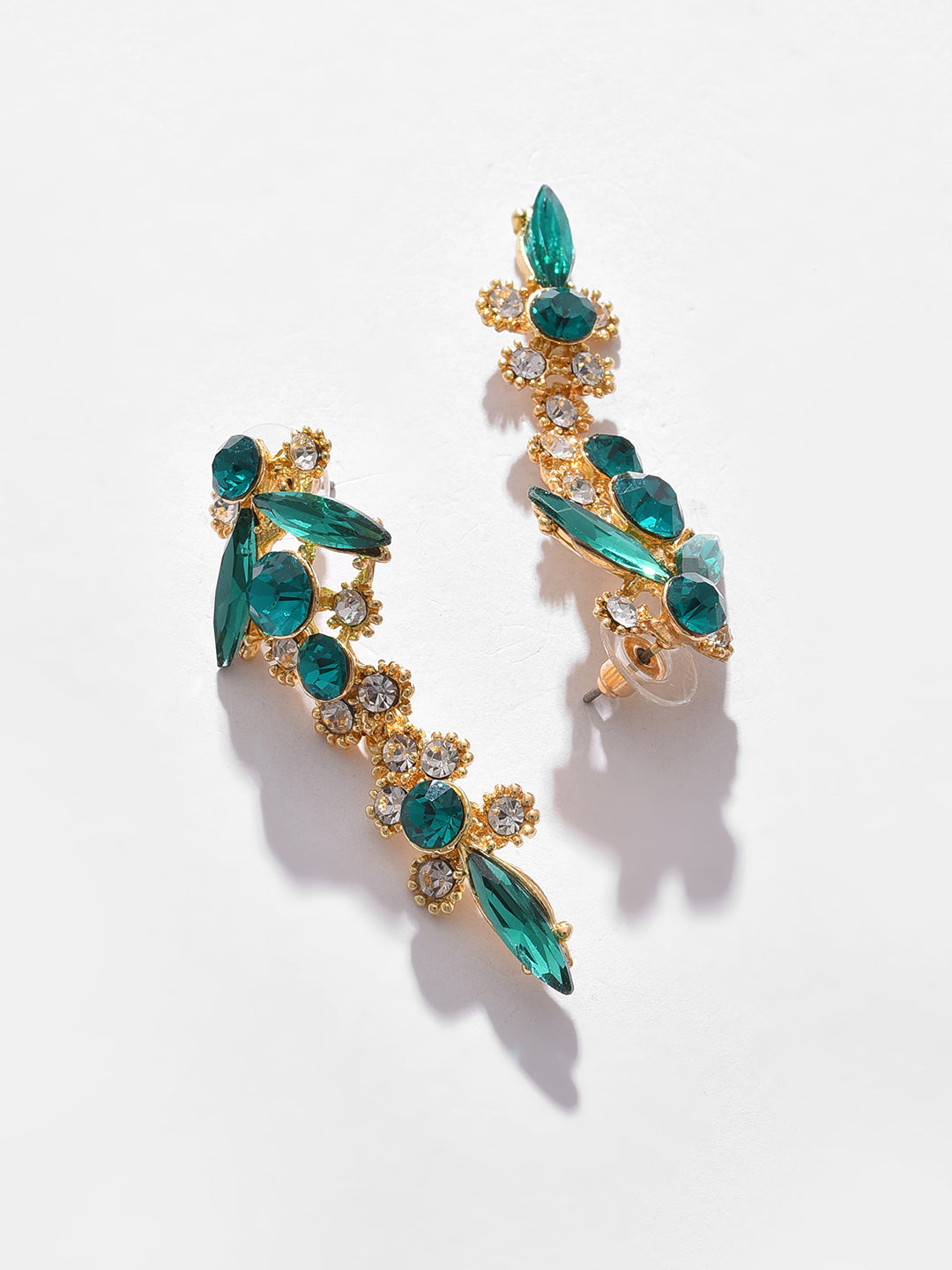 Gold Plated Designer Stone Necklace and Earring Set Jewellery Set