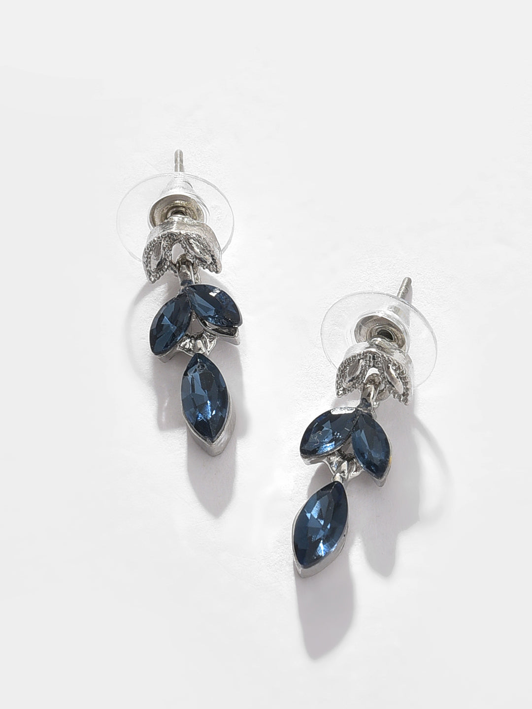 Silver Plated Designer Stone Necklace and Earring Set Jewellery Set