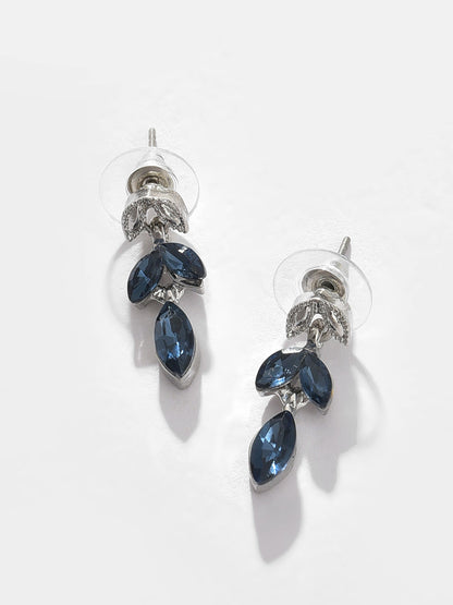 Silver Plated Designer Stone Necklace and Earring Set Jewellery Set