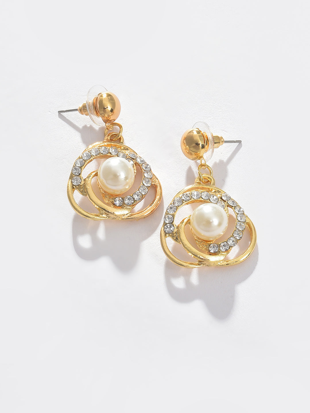Gold Plated Pearl Necklace and Earring Set Jewellery Set
