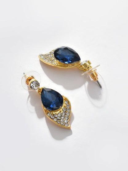 Gold Plated Designer Stone Necklace and Earring Set Jewellery Set