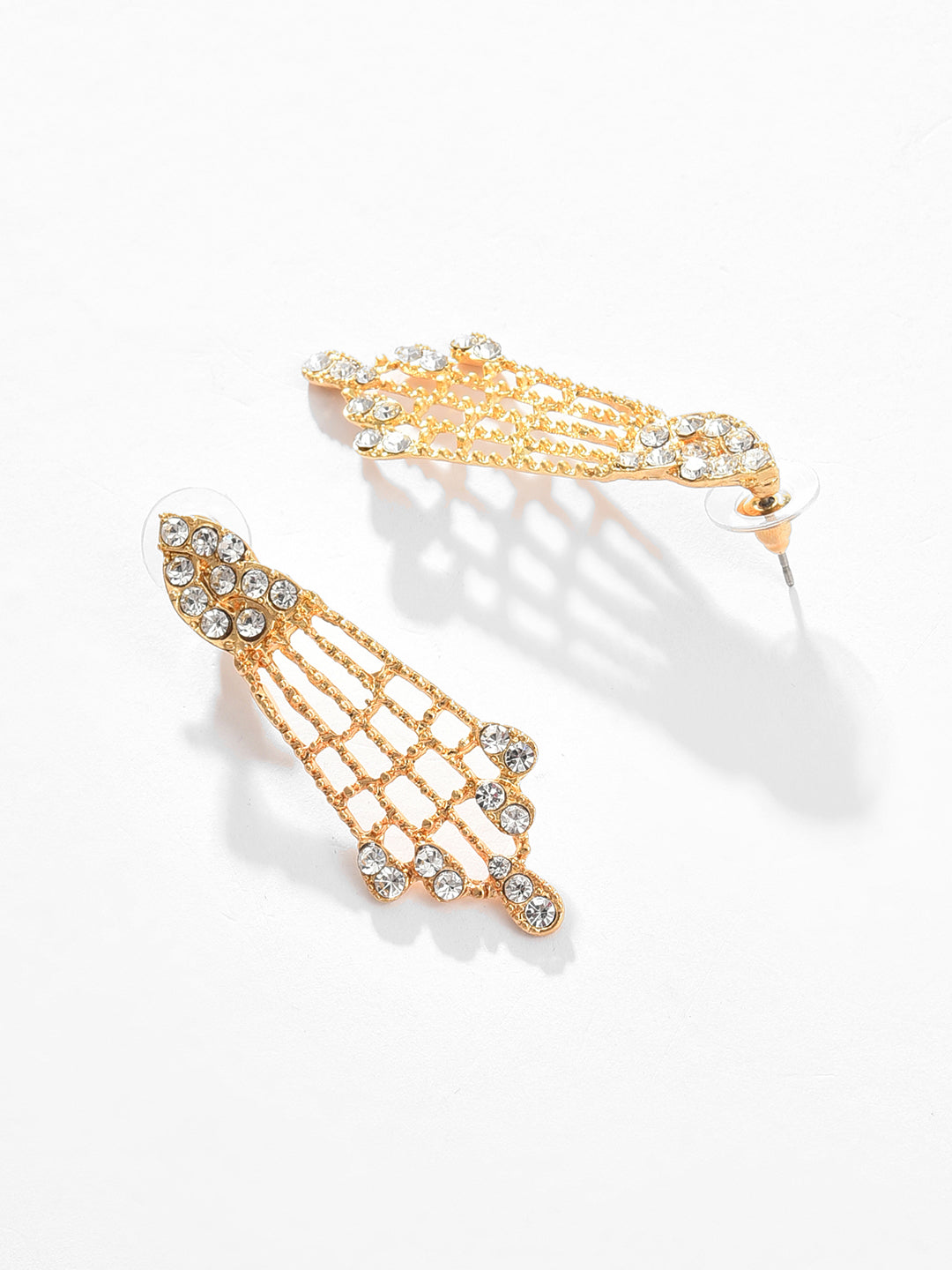 Gold Plated Designer Stone Necklace, Earrings, Bracelet and Ring Set Jewellery Set
