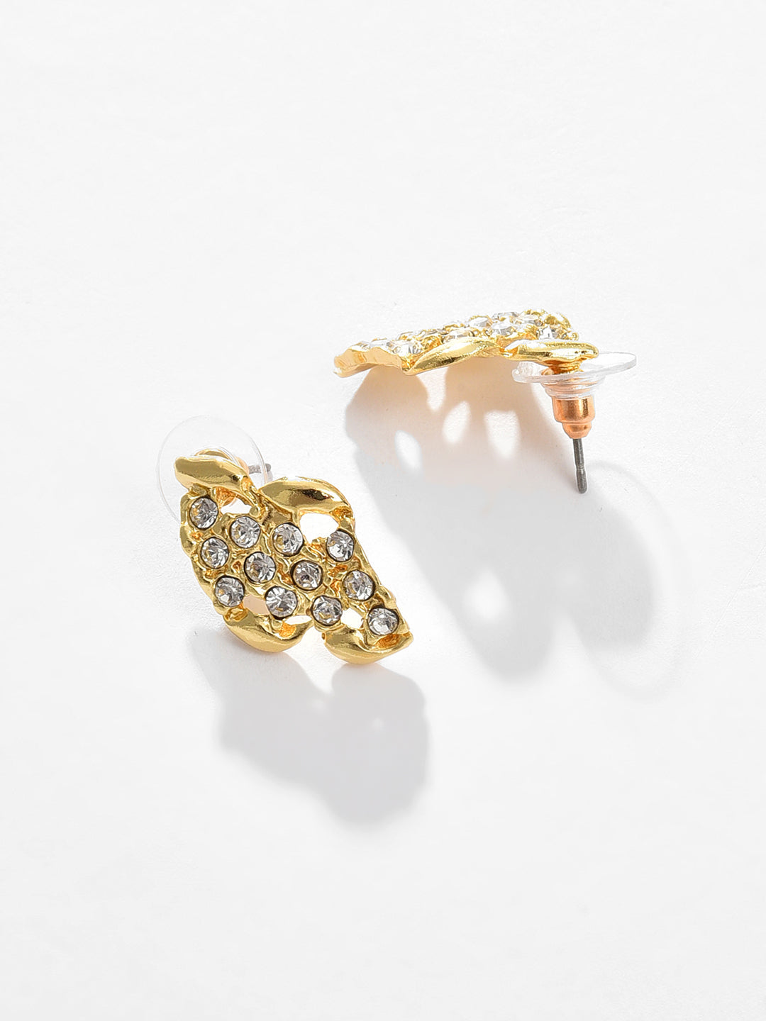 Gold Plated Designer Stone Necklace, Earrings, Bracelet and Ring Set Jewellery Set