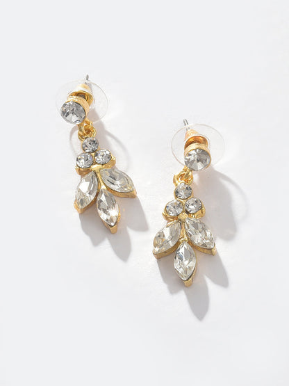 Gold Plated Designer Stone Necklace and Earring Set Jewellery Set