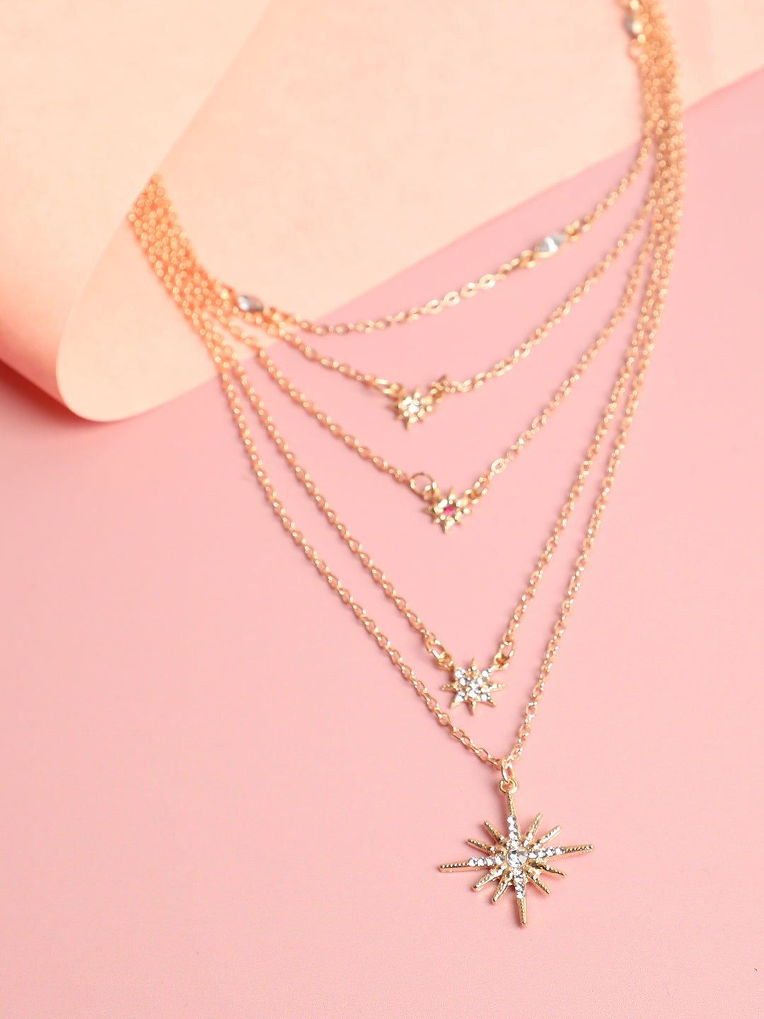 Gold Plated Designer Stone Necklace