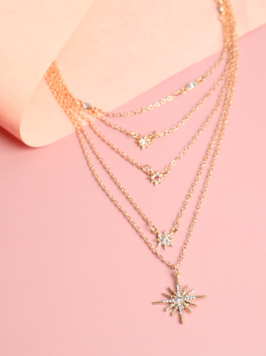 Gold Plated Designer Stone Necklace