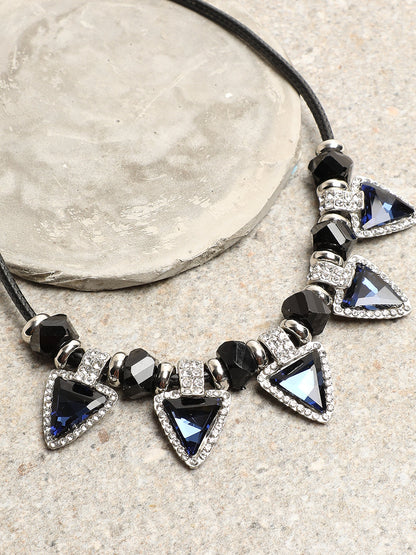 Silver Plated Designer Stone Necklace
