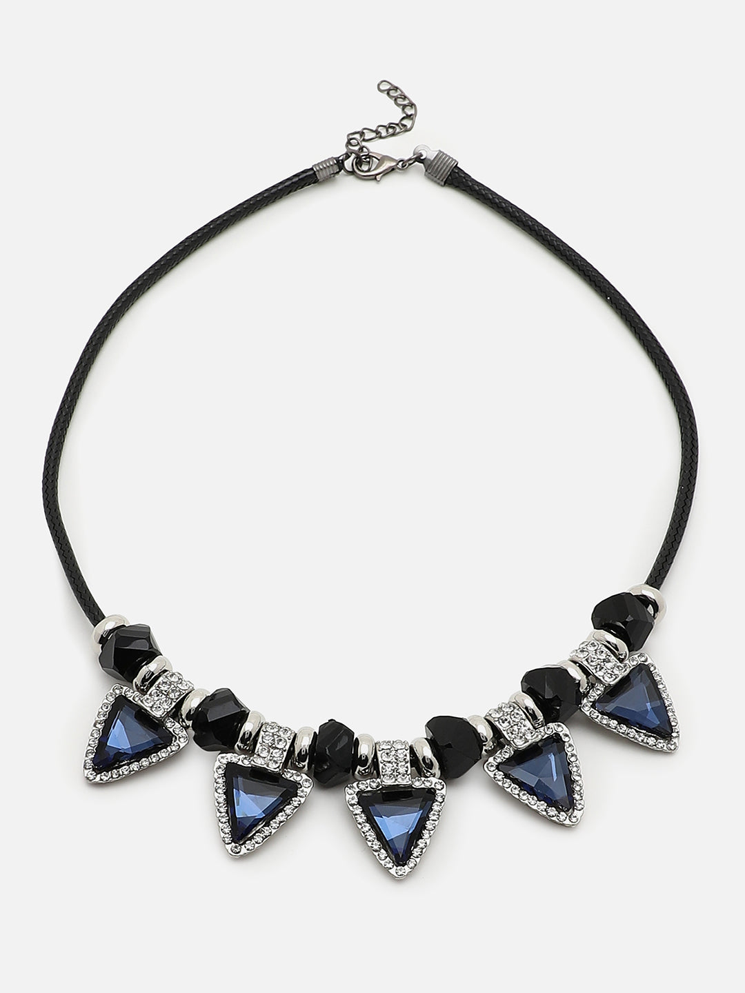 Silver Plated Designer Stone Necklace