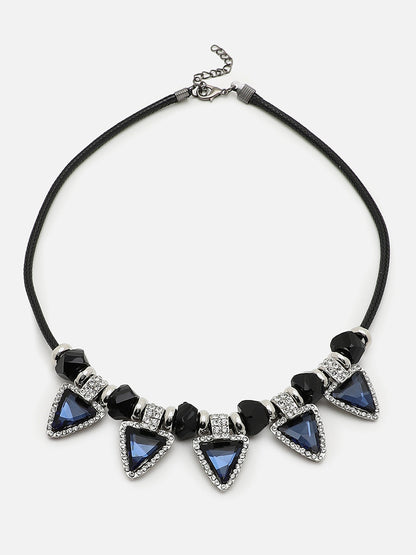 Silver Plated Designer Stone Necklace