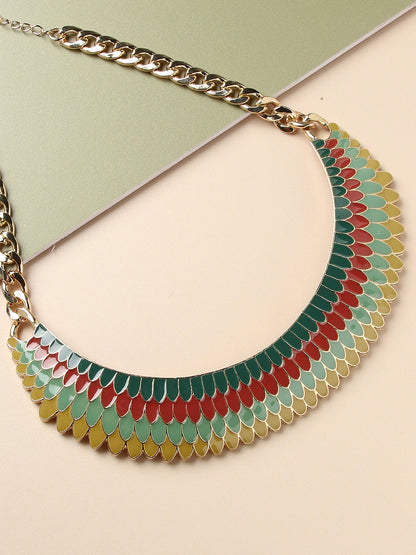 Gold Plated Designer Stone Necklace