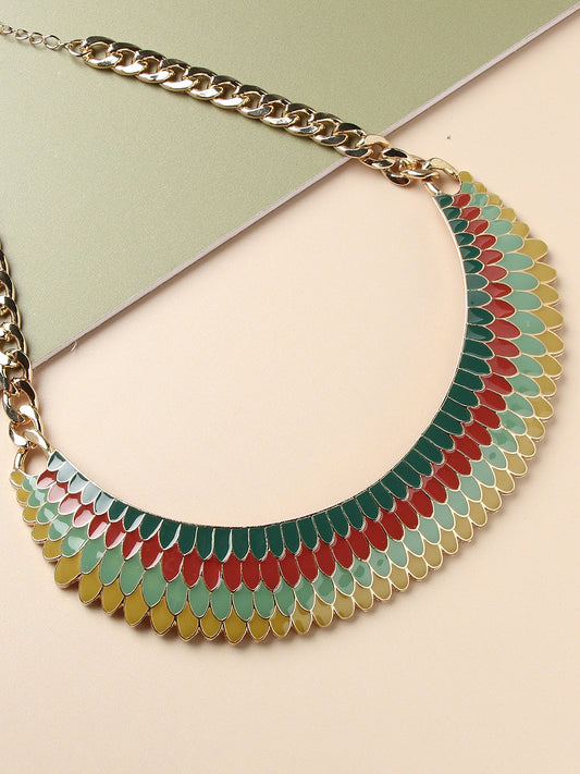 Gold Plated Designer Stone Necklace