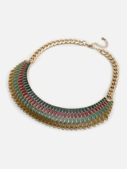 Gold Plated Designer Stone Necklace