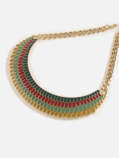 Gold Plated Designer Stone Necklace