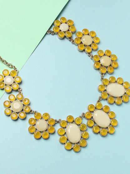 Gold Plated Designer Stone Necklace