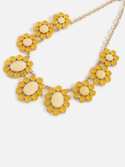 Gold Plated Designer Stone Necklace