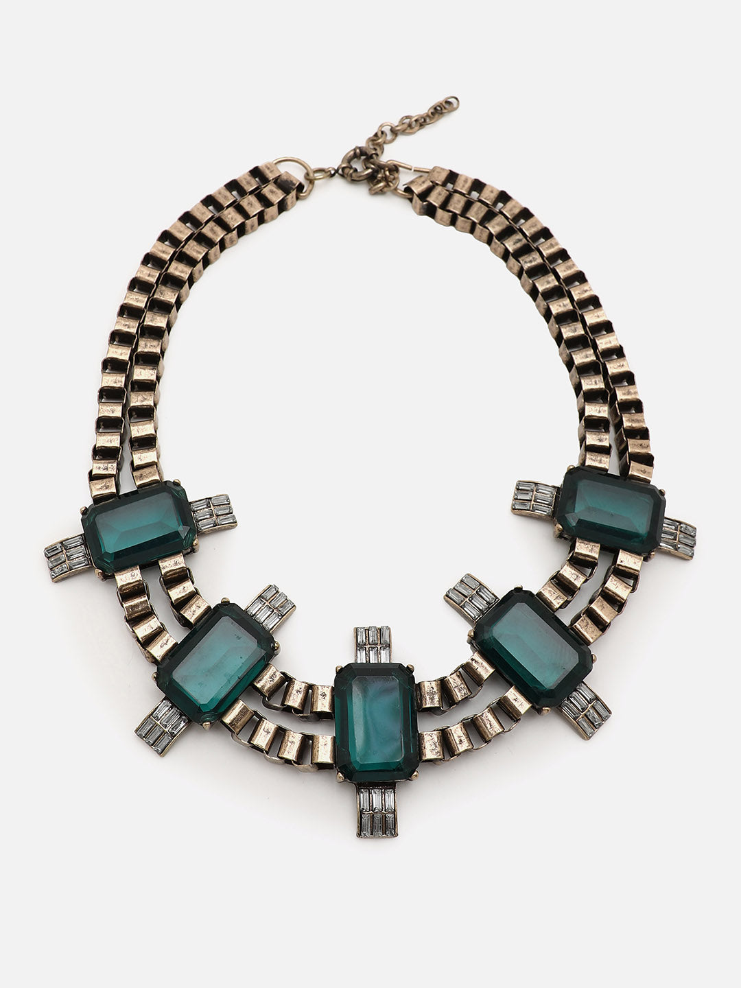 Gold Plated Designer Stone Necklace
