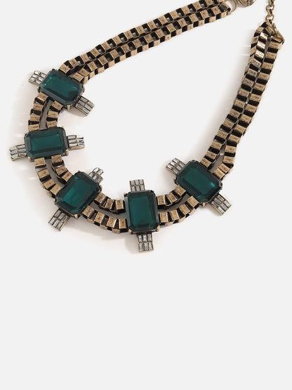 Gold Plated Designer Stone Necklace