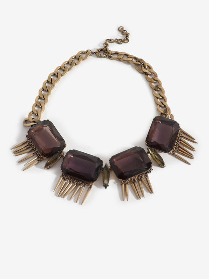 Gold Plated Designer Stone Necklace