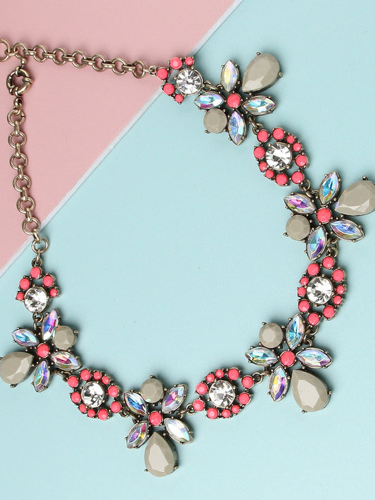 Gold Plated Designer Stone Necklace