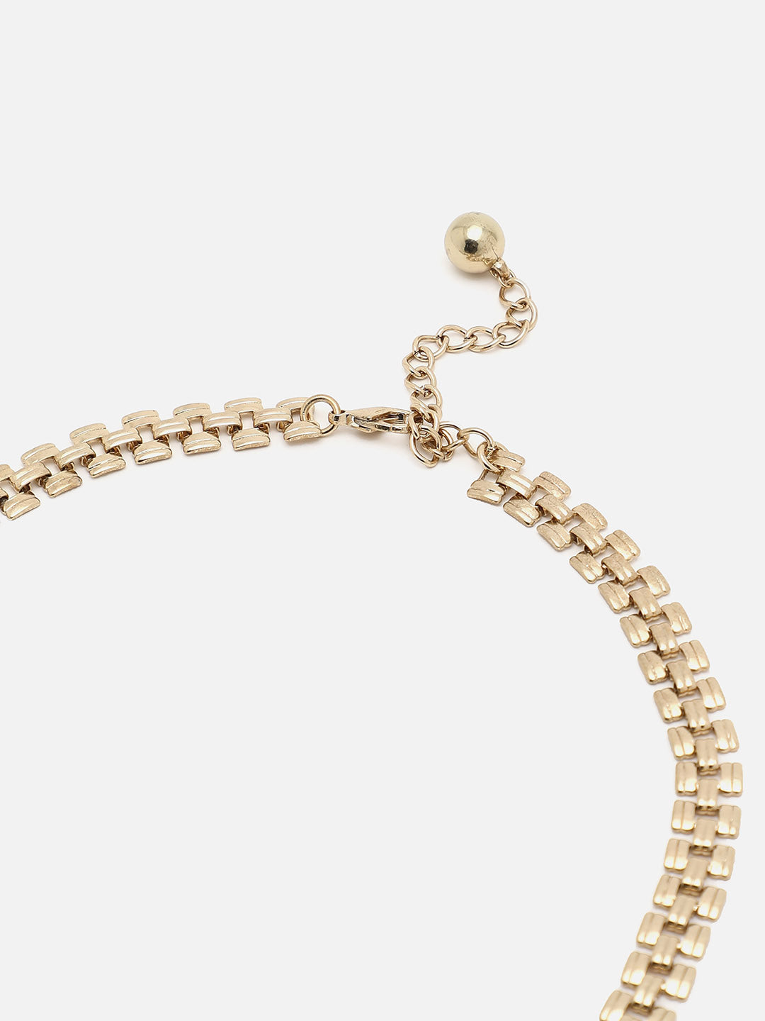 Gold Plated Designer Stone Necklace