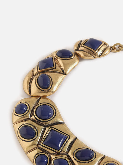 Gold Plated Designer Stone Necklace