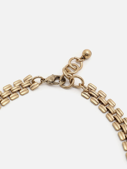 Gold Plated Designer Stone Necklace